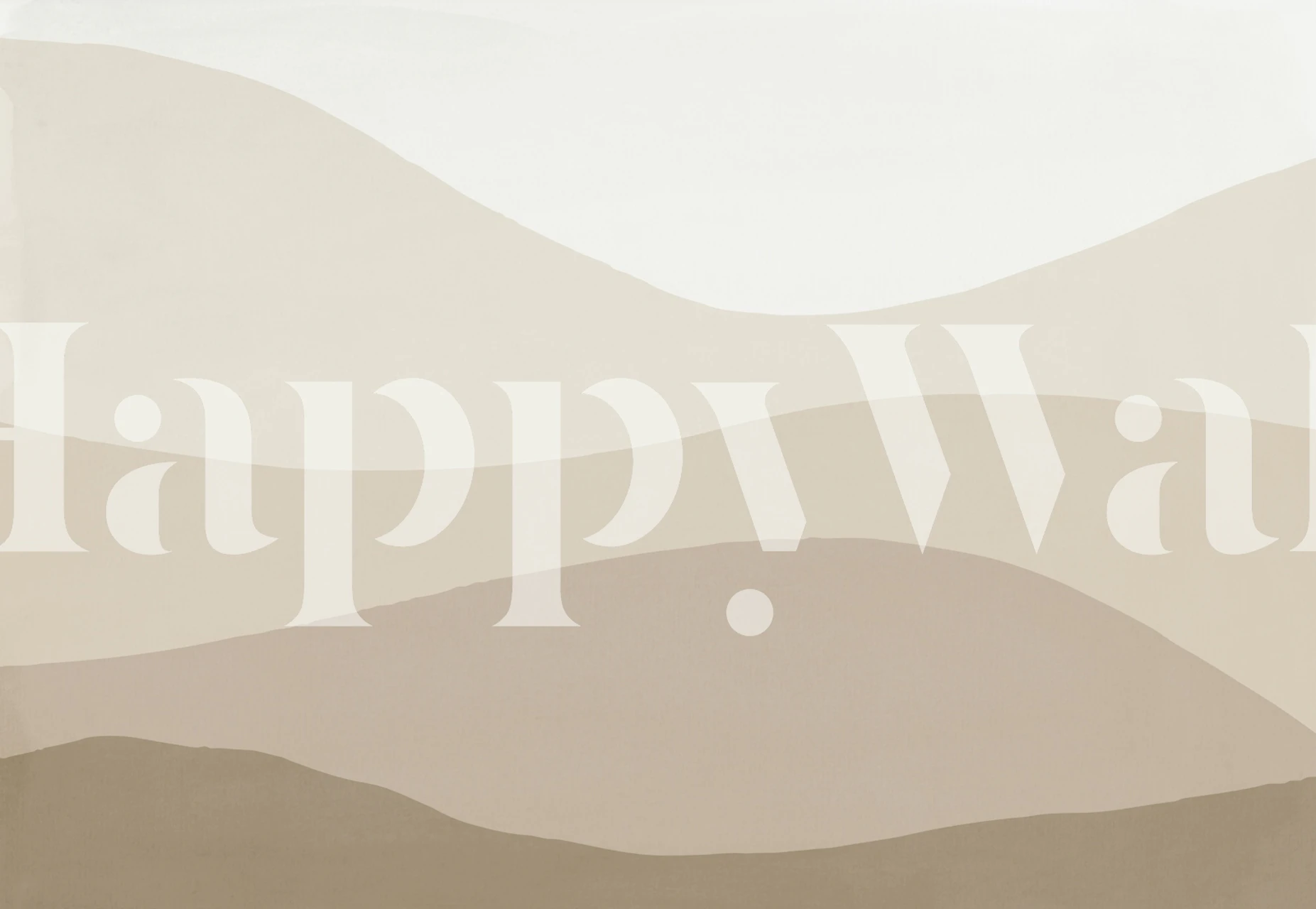 Abstract wavy patterns in beige and cream colors wallpaper