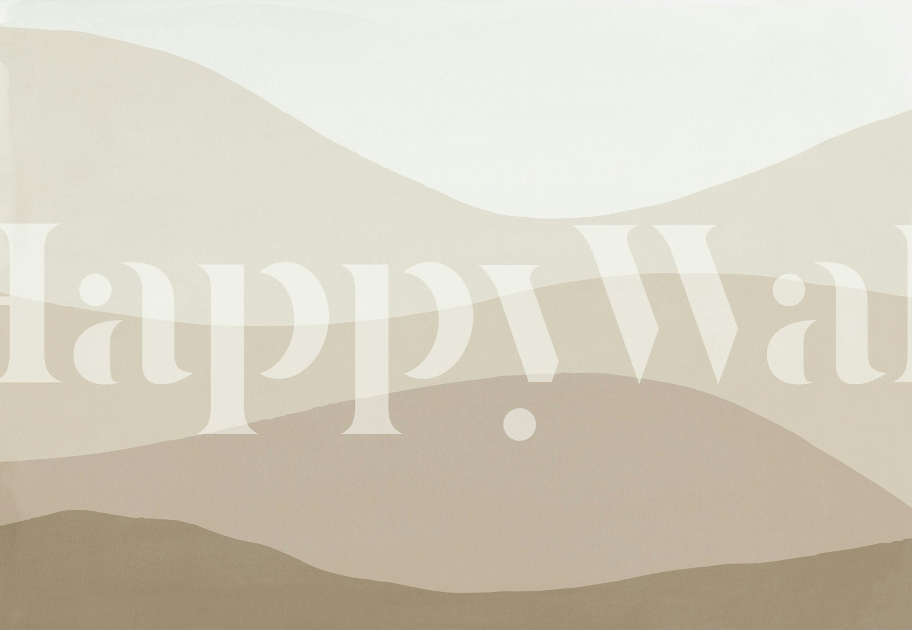 Abstract wavy patterns in beige and cream colors wallpaper
