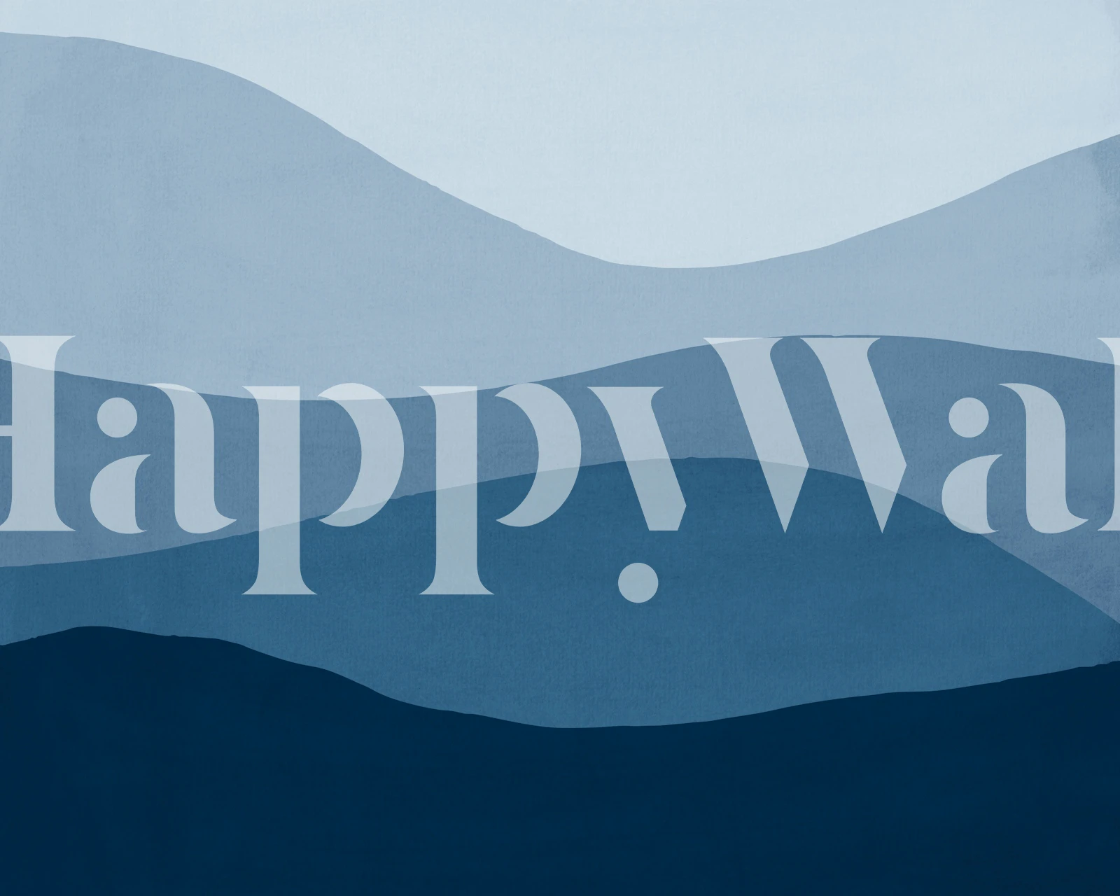 Abstract blue waves wallpaper in shades of blue and light blue