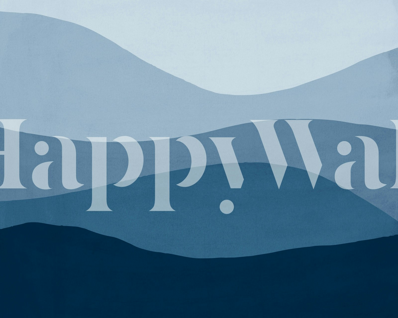 Blue Waves 1 tapetdesign i ett rum