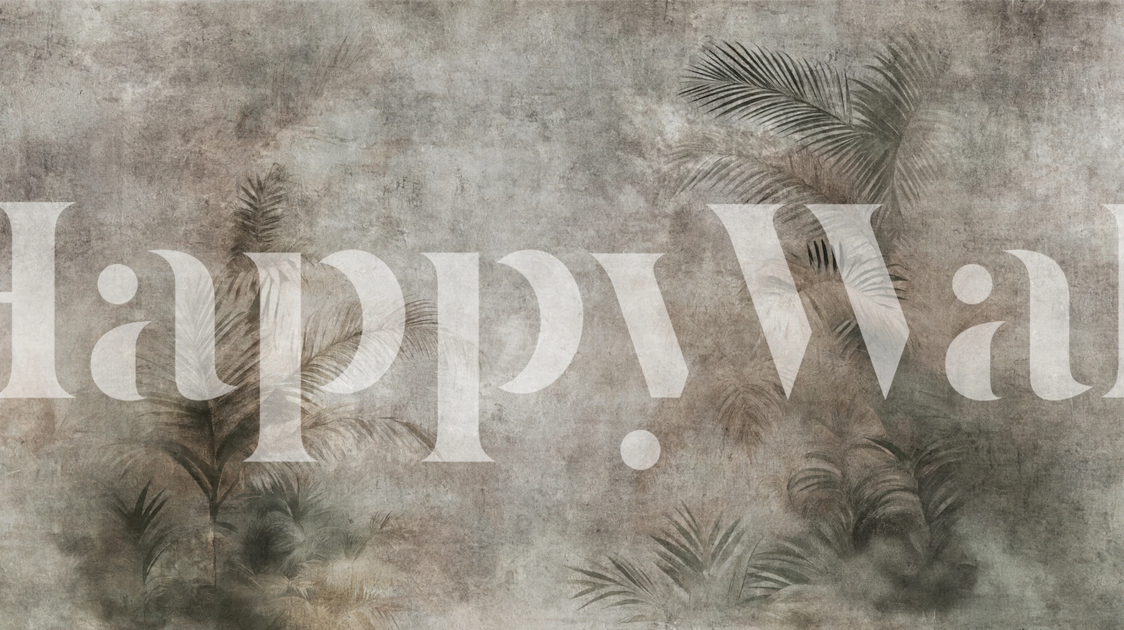 Grunge Jungle Shadows Mural in a room