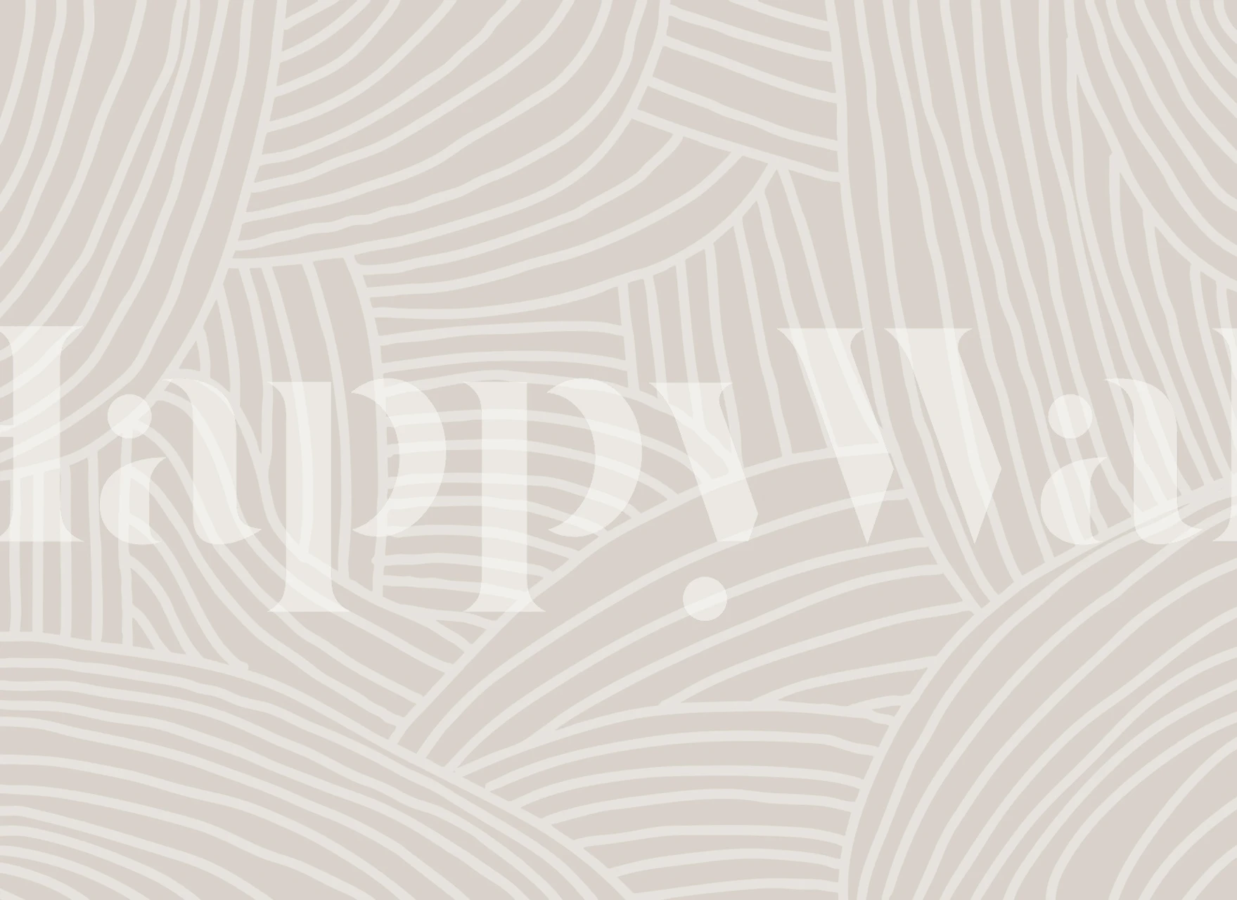 Abstract line pattern in beige tones wallpaper