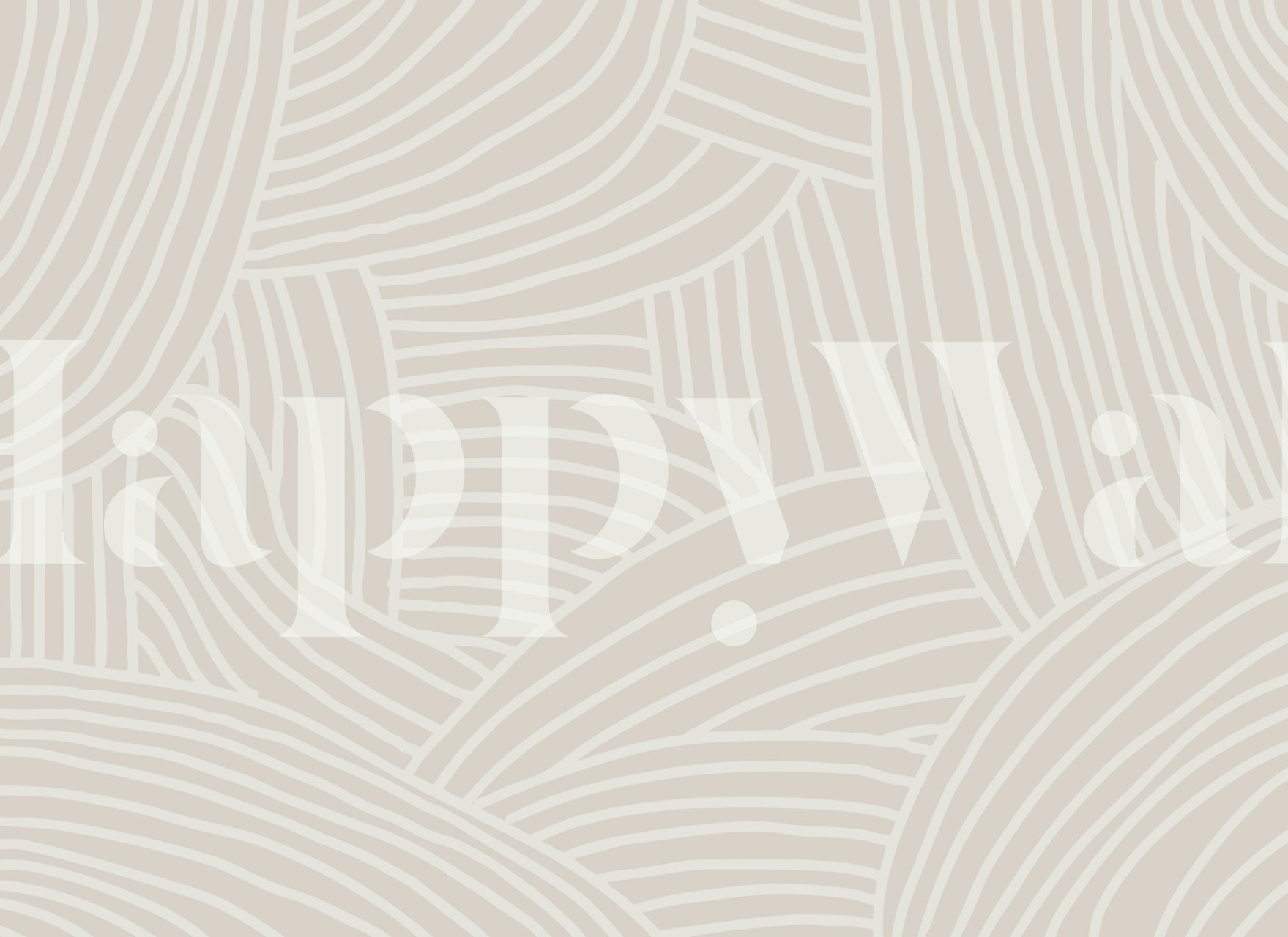 Abstract line pattern in beige tones wallpaper