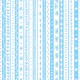 Floral doodle stripes in baby blue and white
