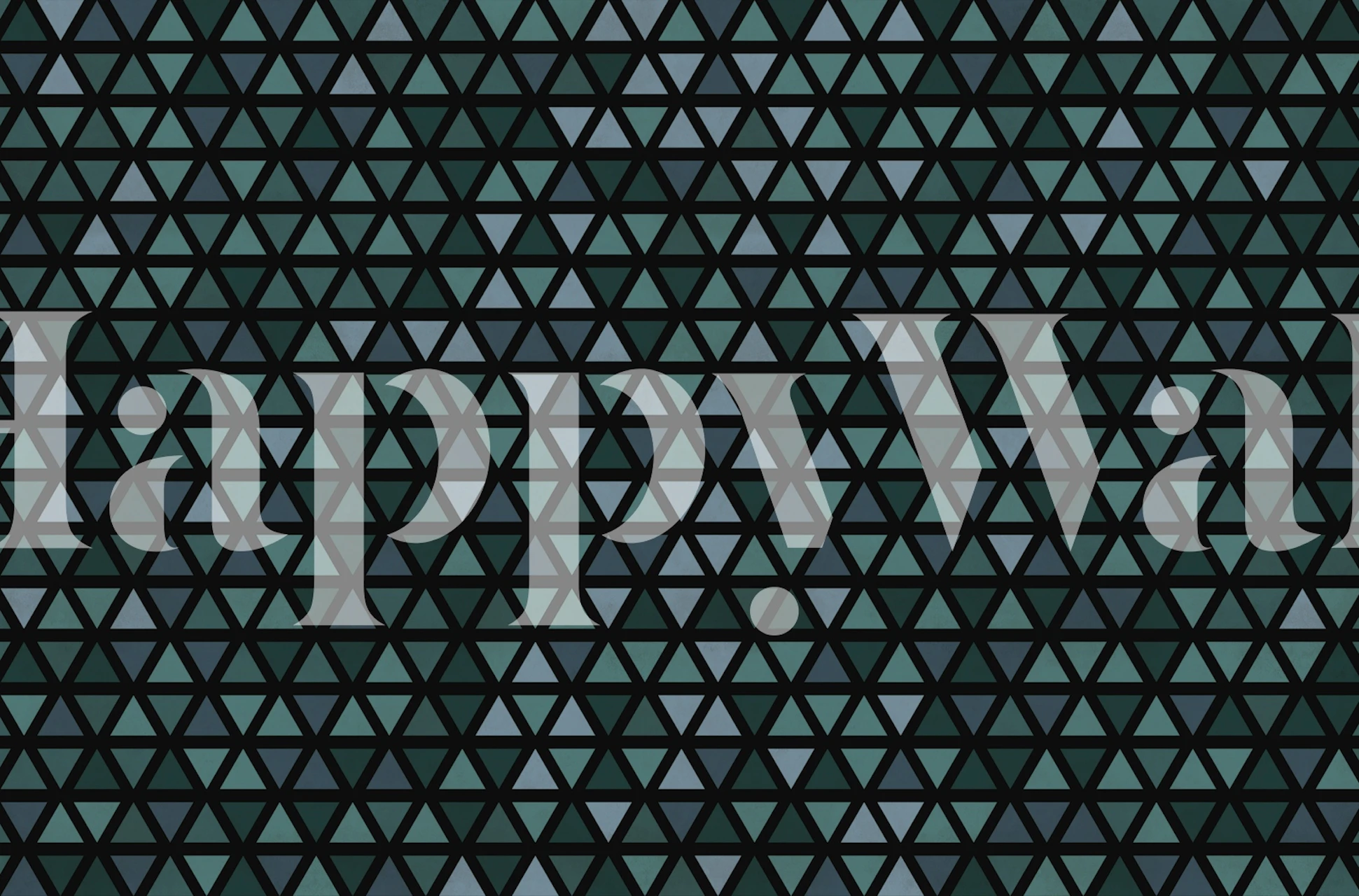 Teal Triangles wallpaper in a stylish room