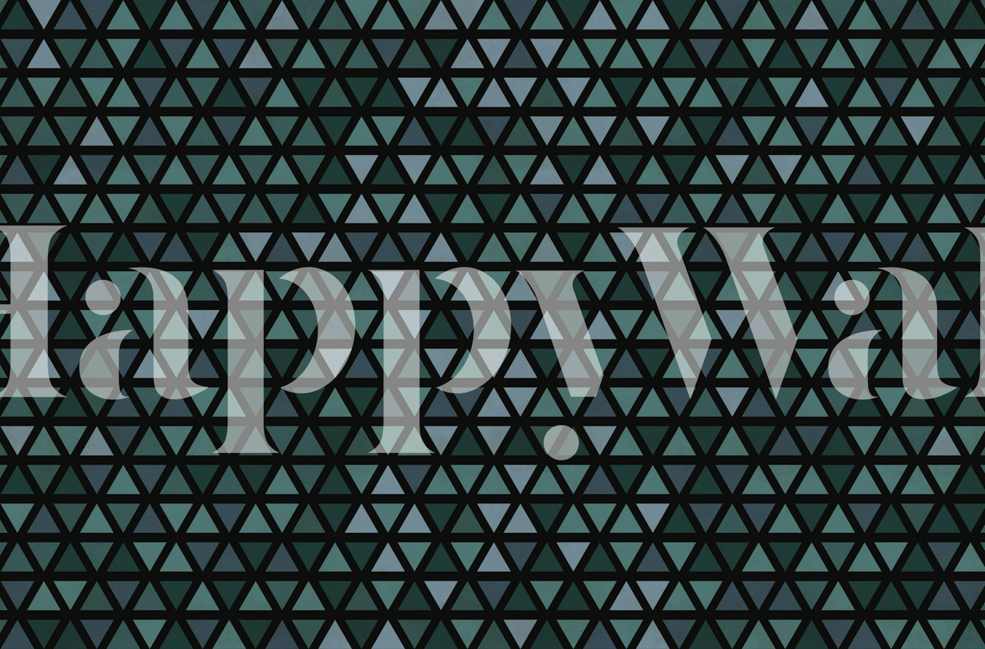 Teal Triangles wallpaper in a stylish room