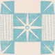 Retro Starburst Block - Minimal Mid Mod Blue