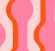 Pink and Orange Abstract Modern Shapes Stripe