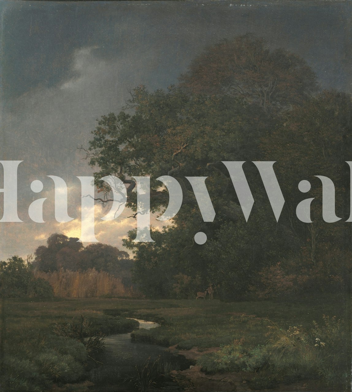 Tapettimuotoilu maisema #2 - Forest and river huoneessa