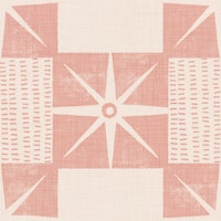 Retro Starburst Block - Minimal Mid Mod Pink papiers peint