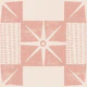 Retro Starburst Block - Minimal Mid Mod Pink