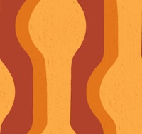 Retro Stripes Orange Red Sunset Colors tapete