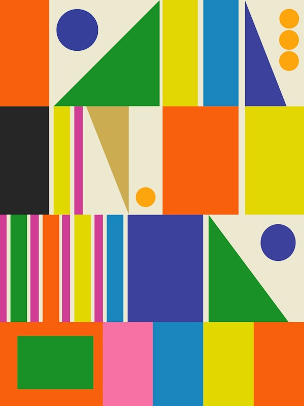 Colorful Midcentury Modtastic Geometric