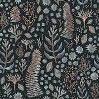 Blue Enchanted Forest Botanicals tapete