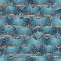 Midnight Bloom Waves tapete