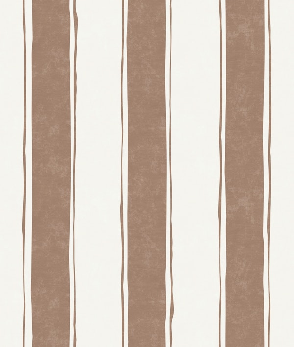 Painted Textured Vertical Stripe Mocha Brown