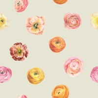 Buttercup Blossoms on Soft Sage behang