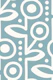Light silver blue abstract botanicals