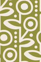 Sage green abstract botanicals tapete