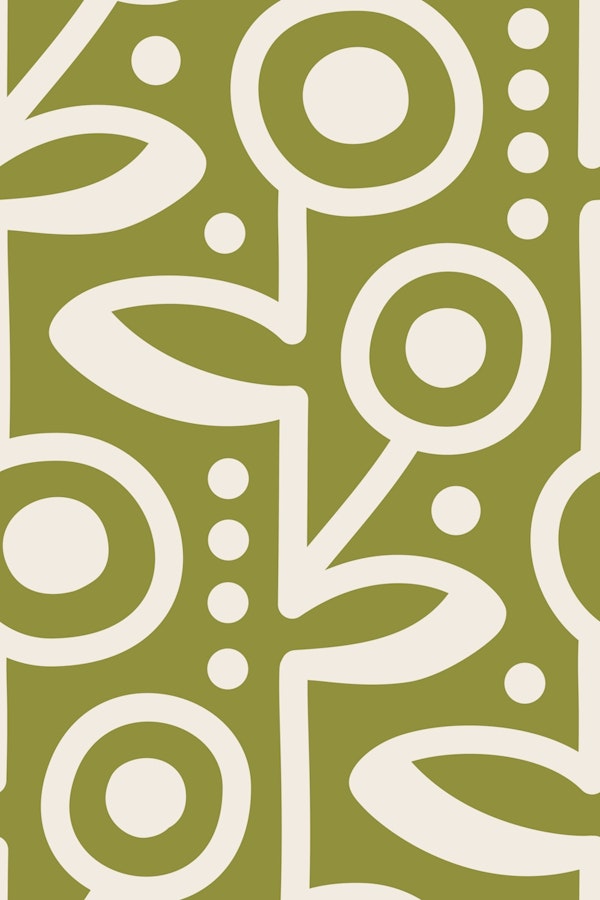Sage green abstract botanicals
