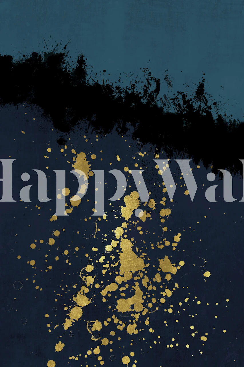 Papel pintado Golden Drizzle en una habitación