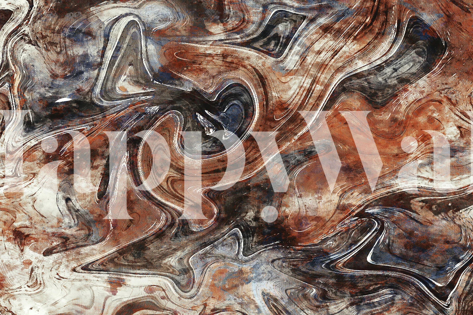 Carta da parati Molten Swirl in un contesto di stanza