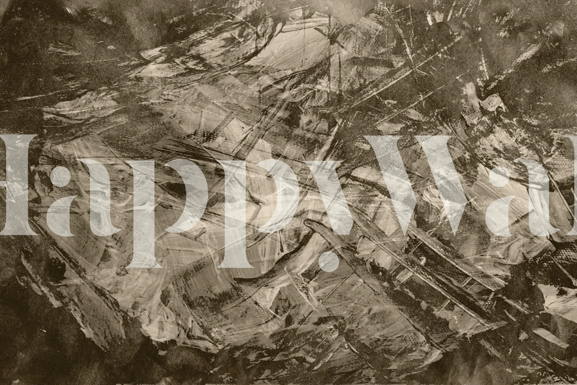 Papier peint Sepia Storm dans une pièce élégante