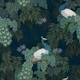 Peacock Garden - Midnight Blue