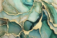 Mystic Marble Jade Veins Gold Turquoise wallpaper