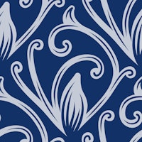 Baroque acanthus leaves, filigree, navy ταπετσαρία