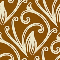 Baroque acanthus leaves, filigree, brown ταπετσαρία