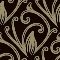 Baroque acanthus leaves, black & gold ταπετσαρία
