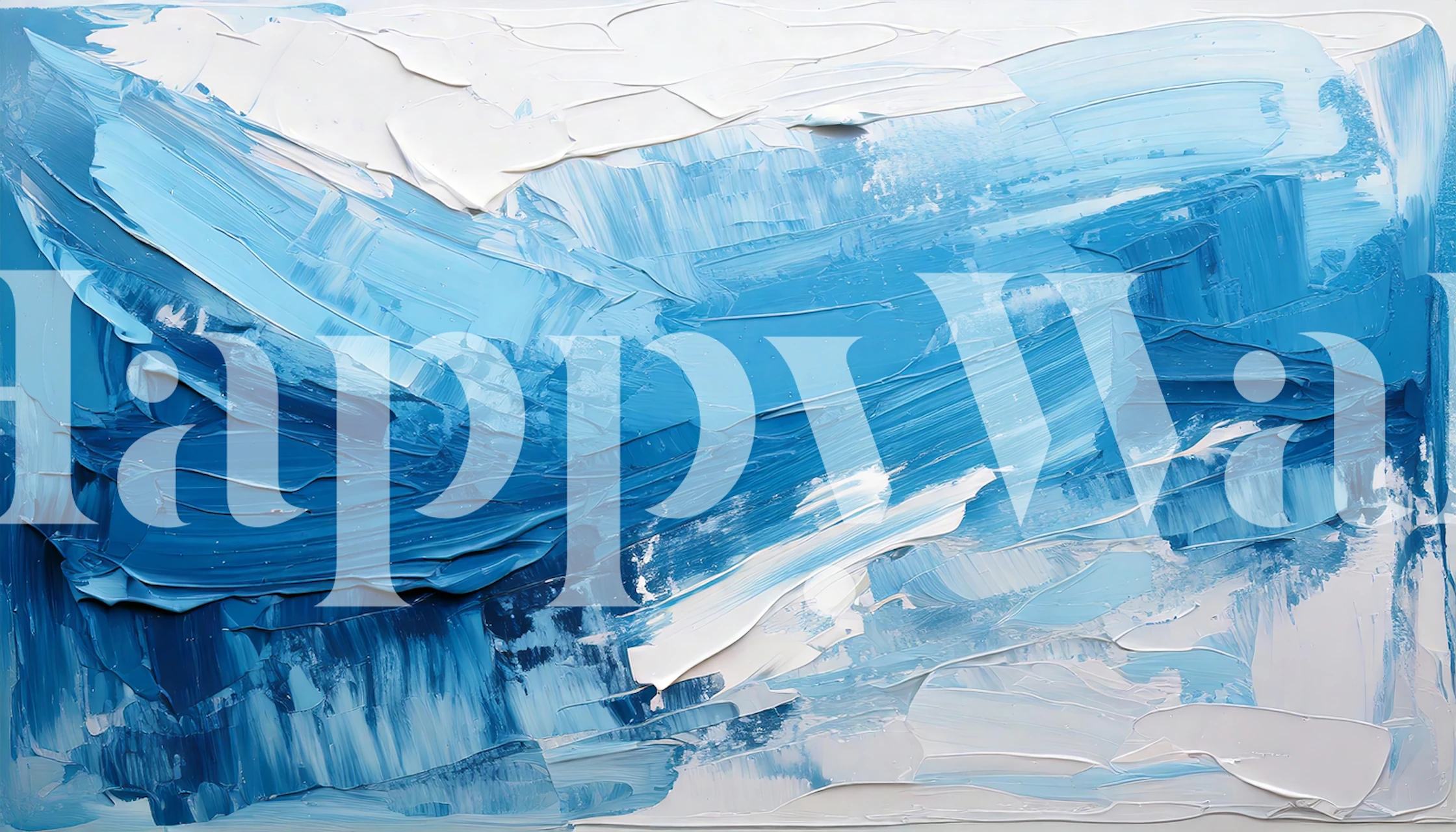 Fluid Blue Harmony papier peint dans une pièce