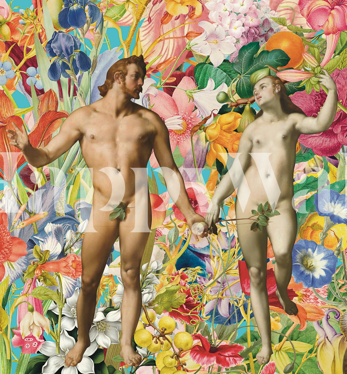 Garden of Eden wallpaper design in a room