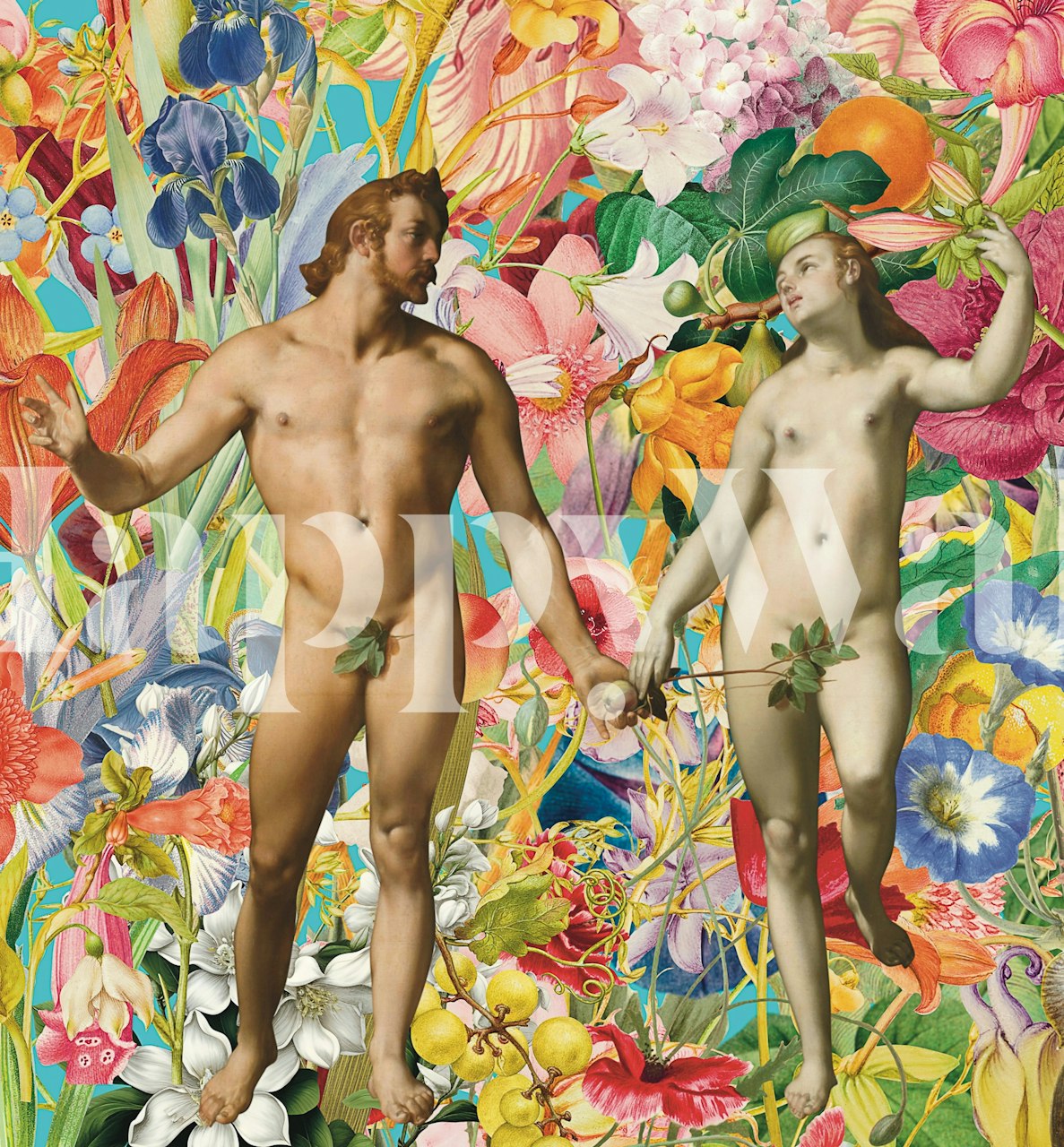 Garden of Eden wallpaper design in a room