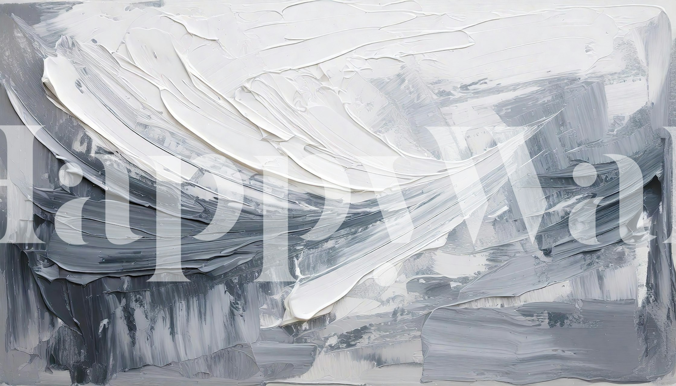 Subtle Grey Movement wallpaper in a room setting