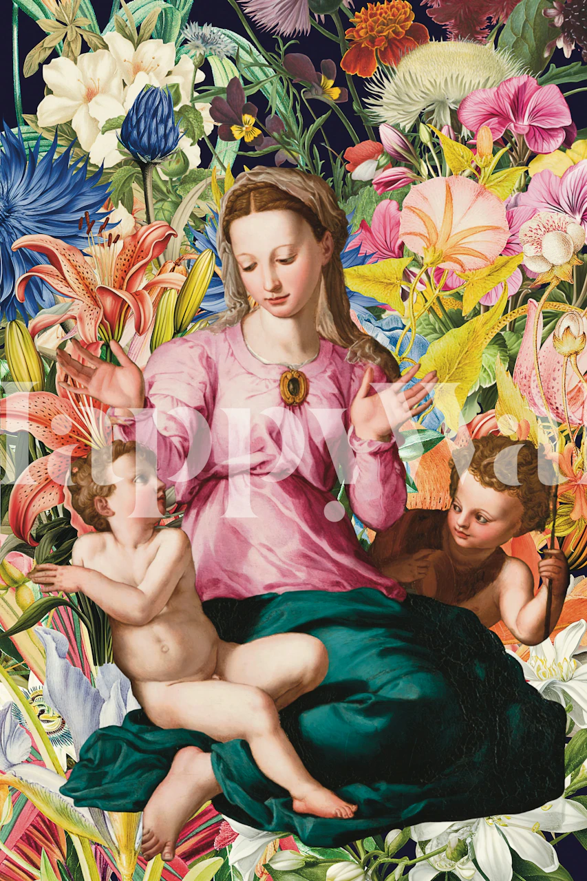 La carta da parati The Adoration in una stanza