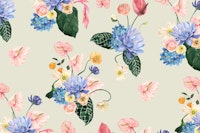 Soft-Toned Floral Composition wallpaper