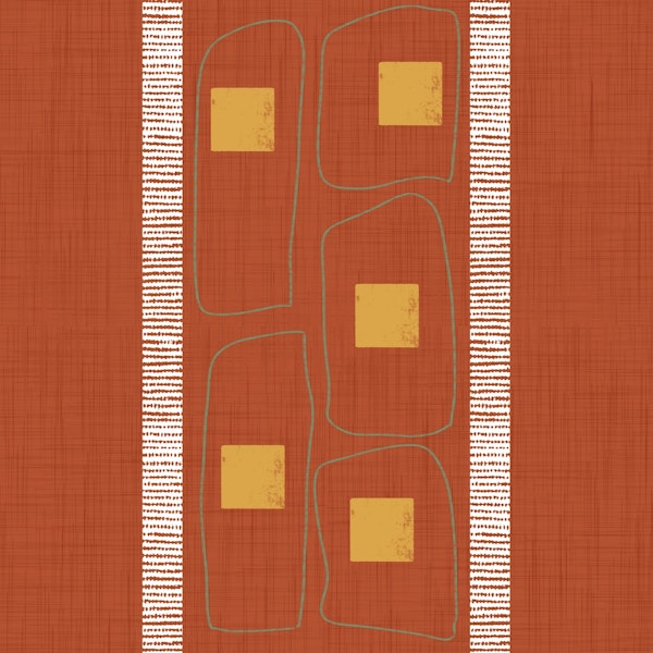 Japandi Frame Lines Terracotta