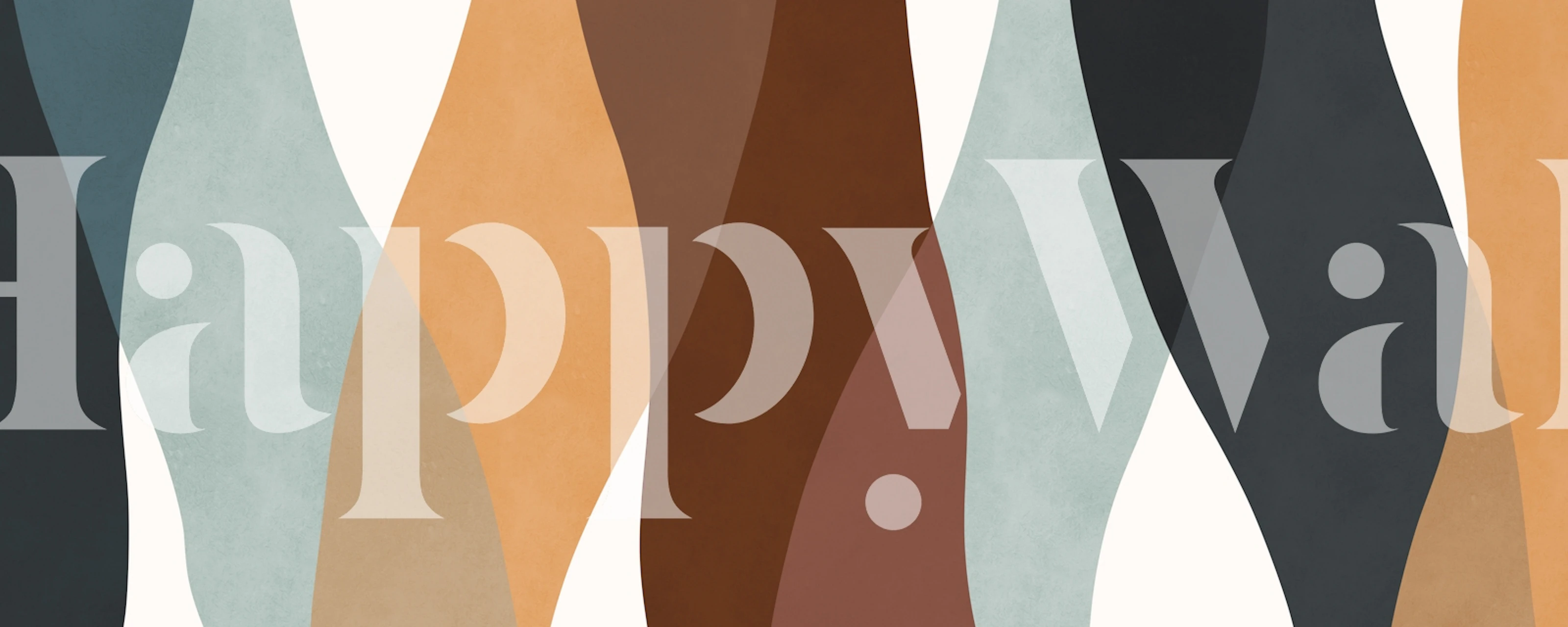 Earthy Wavy Hues tapet i et rom