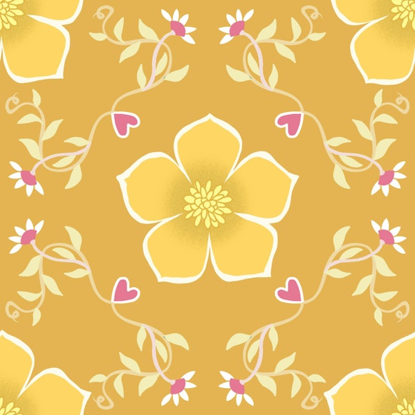 Golden Blossom Reverie