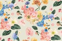 Hand-Painted Floral Harmony tapete