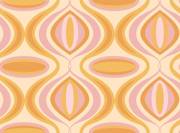 70s Curvilinear Yellow Groovy