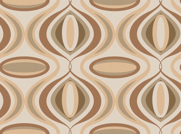 70s Curvilinear Mocha Mousse