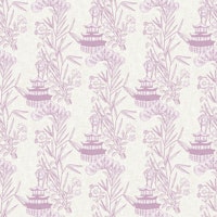 Pink vintage toile with bamboo and pagoda ταπετσαρία