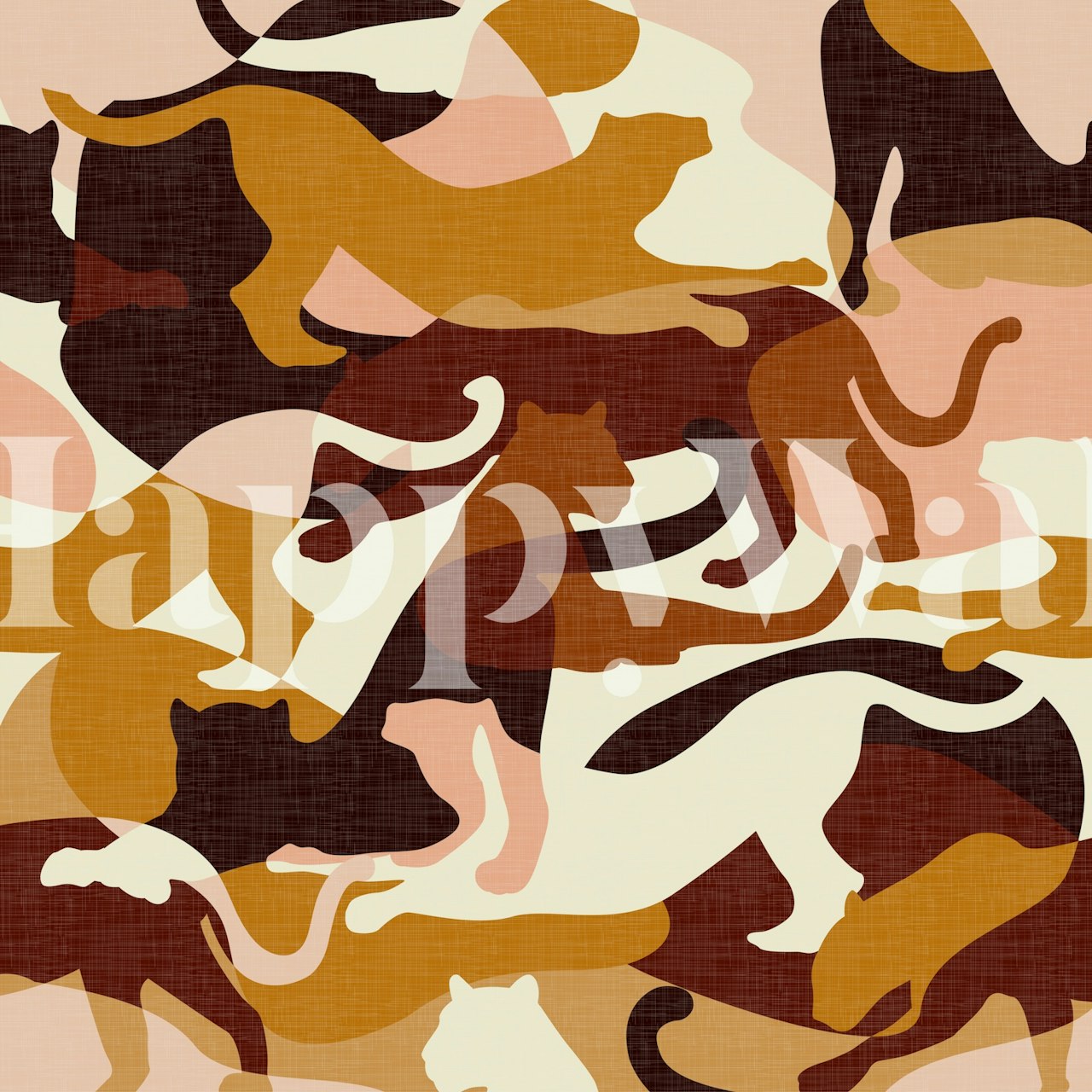 Color Blocking Safari Earth Tones wallpaper in a room