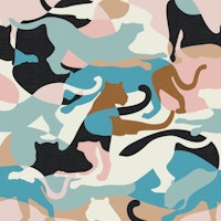 Color Blocking Safari Pastel Shades WM papel de parede