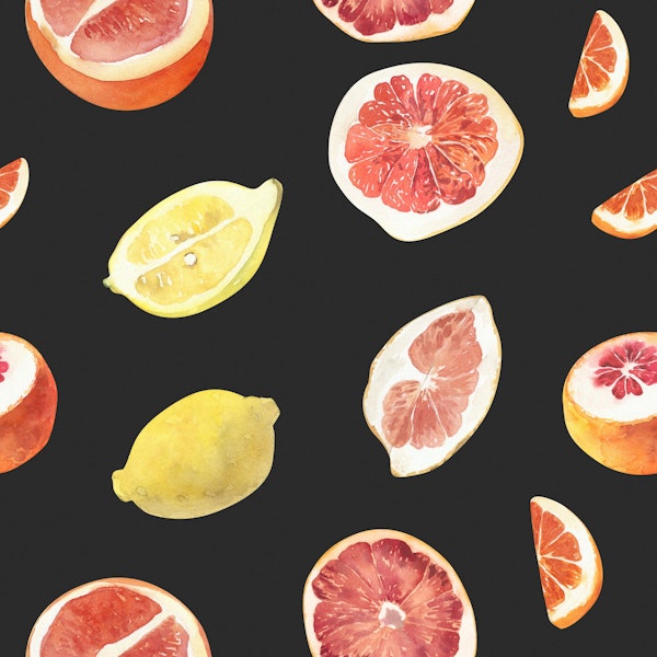 Fresh Citrus on Off-Black