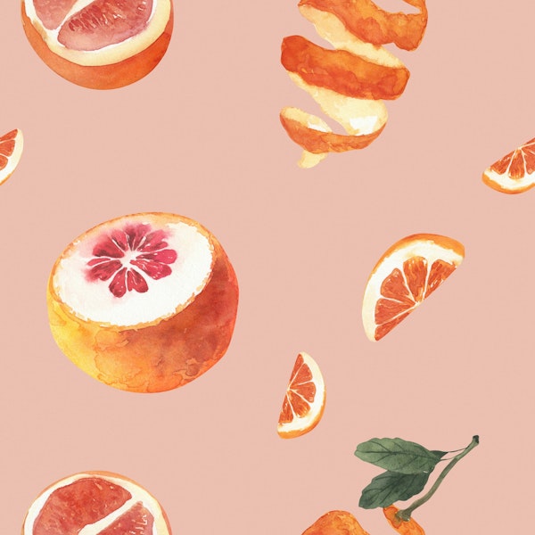 Vibrant Orange Fruit Pattern