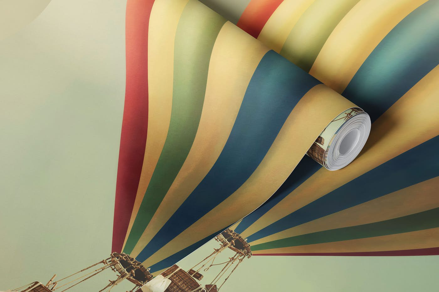 hot air balloon wallpaper roll